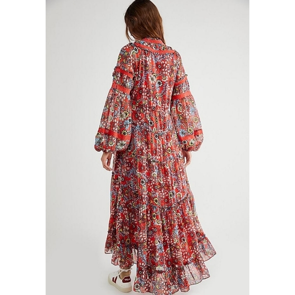 Free People × Cassis Printed Chiffon Dress - Picture 2 of 15